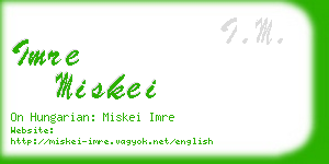 imre miskei business card